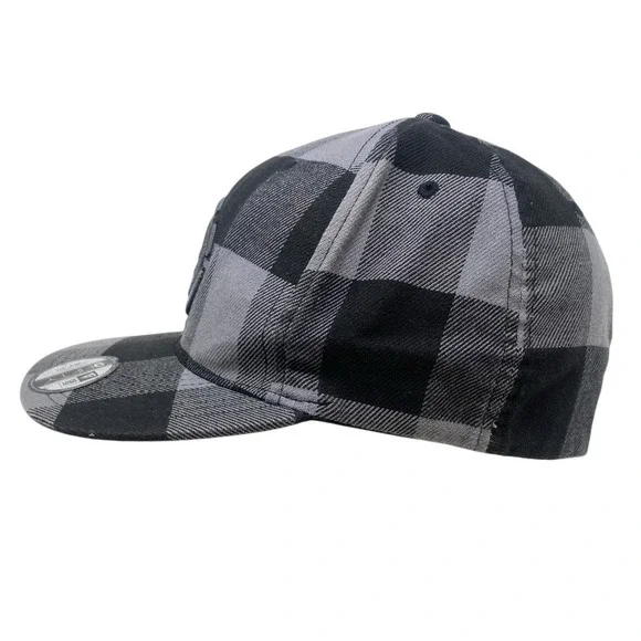 Element Skateboarding Flex Fit Hat Baseball Cap Skate Grunge Black/Grey Check - Picture 3 of 9